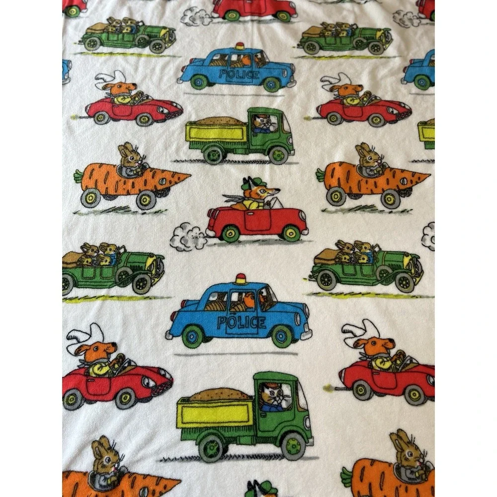 Richard Scarry Franco Busytown Blanket 72x46 Cars Trucks Oversized Throw